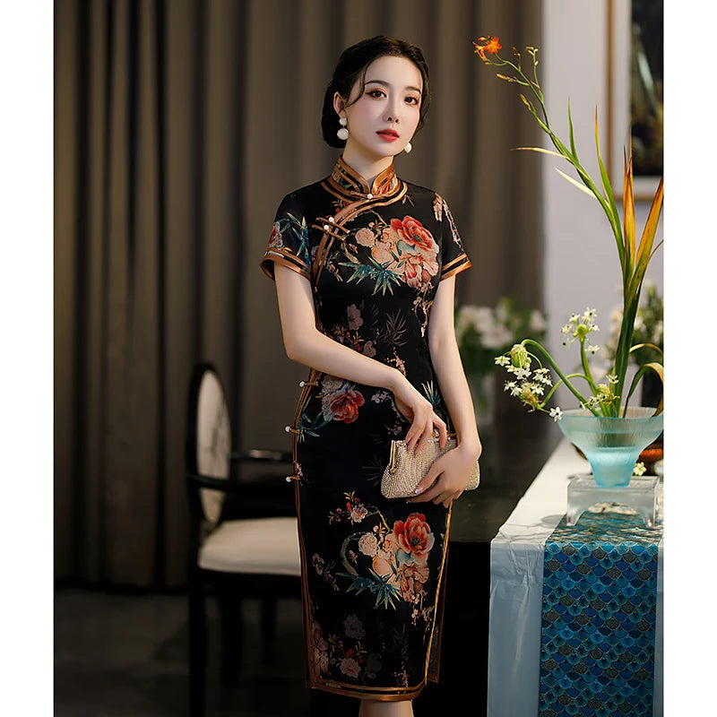 Chinese Qipao Traditional Clothing Costume Dress Qipao Girls Traditional Qipao Cheongsam Classical Old Fashion