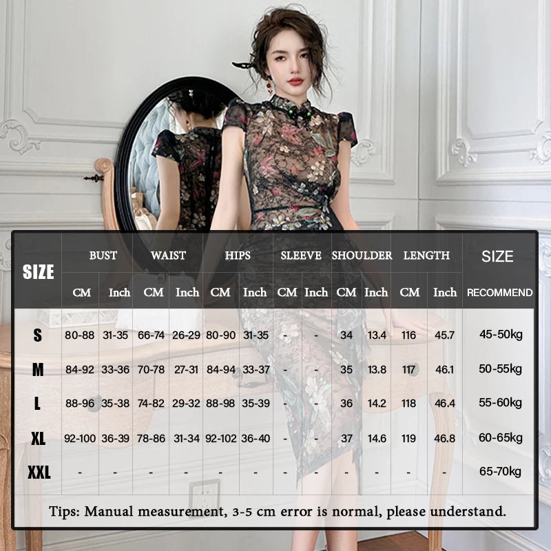 ZYHT 10467  Fashion Classical  Chinese Qipao High Waist Floral Print Women Traditional Clothing Cheongsam for Lady